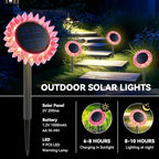 Outdoor Solar Lights, 4 Pack Led Solar Sunflower Lights, Stake/Wall 2-in-1 - Image 4