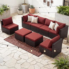 NICESOUL 29.3'' High Back Wicker Patio Furniture Set - Image 2