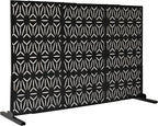 Oakland Living 6 ft. X 4 ft. Black Freestanding Metal Privacy Screen Room - Image 4