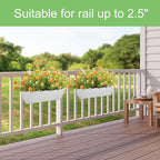 Railing Planters Outdoor Balcony 16 Inch Deck Over The Railing Planter Boxes - Image 6
