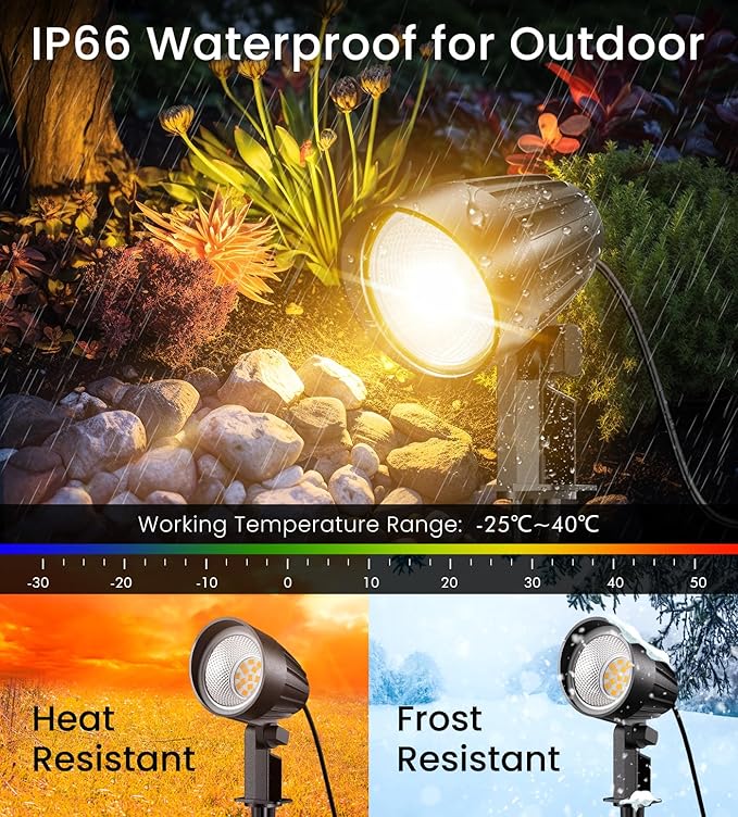 MEIKEE 7W LED Landscape Lights, 12V/24V Low Voltage Landscape Lighting IP66 - Image 4