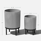 Veradek Demi Series Round Planter w/Stand - Image 3