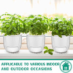 Meanplan 4 Pcs Self Watering Hanging Planter Indoor 6.5 Inch Hanging Baskets - Image 6