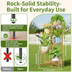 Tall Plant Stand Indoor Outdoor, Corner Metal Flower Pot Stands - Image 3