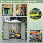 Devoko Outdoor Storage Shed 6 x 4 FT Lockable Metal Garden Shed Steel - Image 6