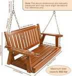 Wooden Porch Swing 2-Seater, Bench Swing - Image 3