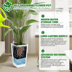 Garvee 16" Tall Planters Set of 2, Outdoor＆Indoor Black Planter Pots, High - Image 7