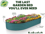 Plant & Plot Galvanized Raised Garden Beds Outdoor // 6×3×1 ft Planter Raised - Image 5