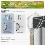 Sophia and William Outdoor Patio Dining Set - Image 4