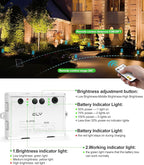 CLY 6 in 1 Solar Spotlights Landscape Outdoor Garden, Solar Spotlights IP66 - Image 8