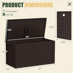 JUMMICO 250 Gallon Outdoor Resin Deck Box - Image 5