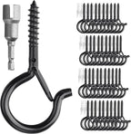 PlusRoc 40 Pack Ceiling Hooks for Hanging Plants Outdoor String Lights Heavy by PlusRoc