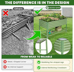 Elevated Raised Garden Bed 2' x 4'- Galvanized Metal Planter Boxes - Image 3