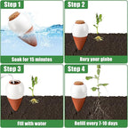 Terracotta Watering Spikes, 4 Pack Ollas Self Watering Globes, Slow Release - Image 7