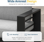 Solaste Aluminum Outdoor Patio Furniture Set, 5 Seats Patio Sectional Sofa - Image 4
