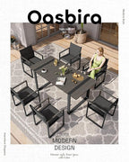Outdoor Table and Chairs of 4, Patio Dining Sets, HDPS + Aluminum Outdoor - Image 6