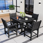 Pamapic 5 PCS Outdoor Dining Set, Spacious HDPE Outdoor Table and Chairs - Image 7