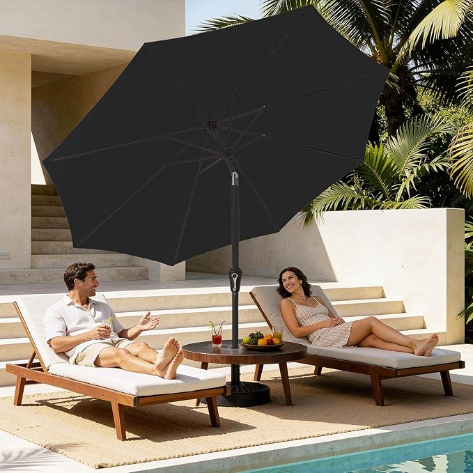 MEWAY 9ft Patio Umbrella Outdoor Table Umbrellas - Image 3