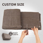 LOVE STORY Custom Size 2'6''x26' Brown Balcony Privacy Screen, UV Block Privacy - Image 2