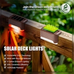 SOLPEX Color Changing Solar Deck Lights, 16 Pack Waterproof LED Lights - Image 3