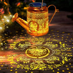 Solar Lights Outdoor Garden Decor, Cardinals Hanging Waterproof Watering Can - Image 2