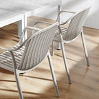 Modern Stackable Outdoor & Indoor Plastic Dining Chairs Set, Outdoor Breathable - Image 7