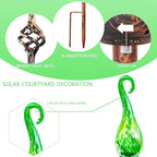 Garden Solar Lights Outdoor, Decorative LED Pearlized Glass Spiral Garden Stake - Image 4