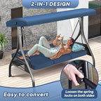 3 Seat Outdoor Porch Patio Swing - Image 6