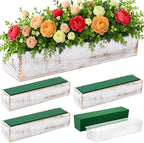 Dandat 4 Set Wood Boxes for Centerpieces 16x4 Inch Rectangle Wooden Planter Box by Dandat