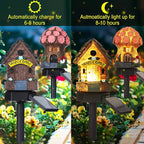 2 Pack Mushroom Fairy House Solar Light Spring Outdoor Garden Home Statue LED - Image 4