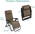 Best Choice Products Oversized Zero Gravity Chair, Folding Outdoor Patio - Image 2