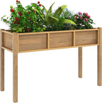 YITAHOME 48x18x30in Raised Garden Bed, Weather Resistant Poly Lumber Planter Box by YITAHOME