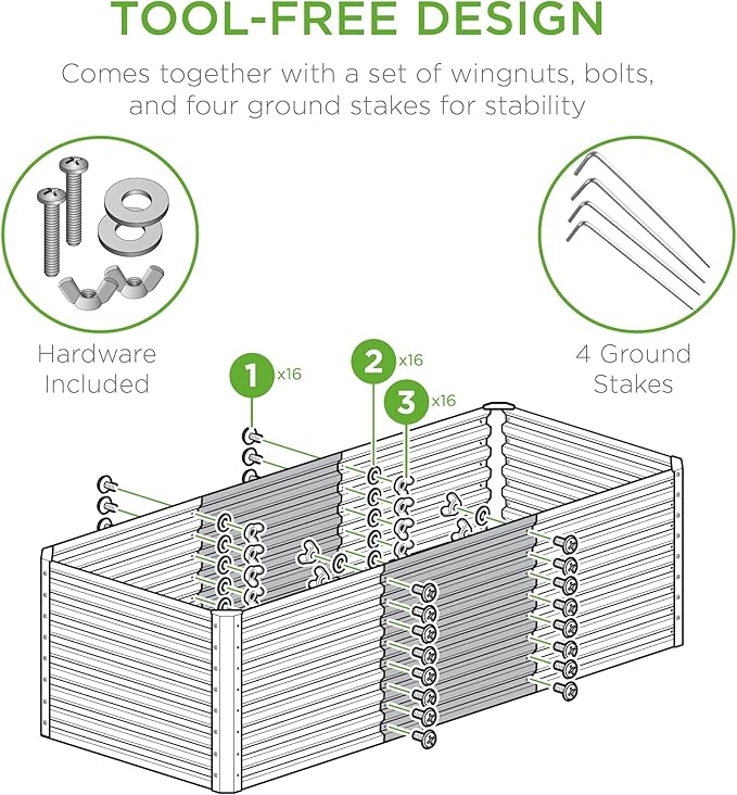 Best Choice Products 4x2x2ft Outdoor Metal Raised Garden Bed, Deep Root Box - Image 6