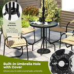 Tangkula 27.5 Inch Round Outdoor Dining Table - Image 6