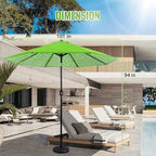 Backyard Expressions 9 ft. Patio Umbrella, Market Table Umbrella w/Tilt and - Image 6