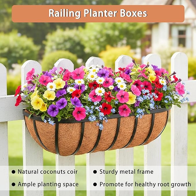24'' Window Box Railing Planter - Image 2