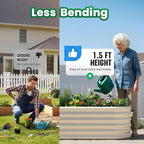 Quictent Raised Garden Bed Kit Oval Galvanized Metal Planter Box Tall - Image 3