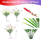 Artificial Faux Plants Flowers for Outdoor Decorations, Fake Monkey Grass for - Image 5