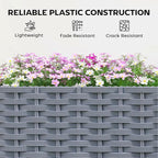 Outsunny Planter Box with Trellis, Self Watering Raised Garden Bed with - Image 6
