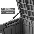 Greesum 82 Gallon Resin Deck Box All Weather Large Outdoor Storage - Image 4
