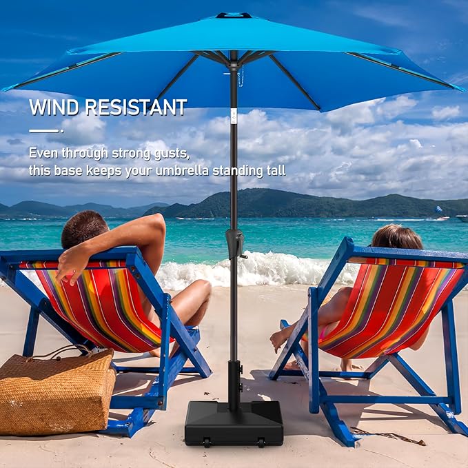 Patio Umbrella Base with Wheels and Handle, 120lbs Heavy Duty Umbrella Base - Image 2