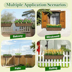 SPECILITE 30" Window Boxes Planters, Heavy Duty Metal Railing Planter Boxes - Image 8