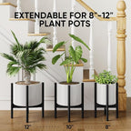 MUDEELA 2 Pack Indoor Plant Stands, 2 Tier Tall Plant Stand 30 inches, Mid - Image 3