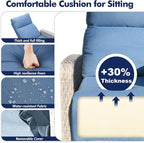 Outdoor Recliner Chair Set of 2, Wicker Patio Recliners - Image 4