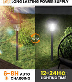 AOSEA 2 Pack Solar Outdoor Lights, IP 65 Waterproof Solar Powered Driveway - Image 7