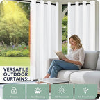Outdoor Curtains for Patio Waterproof 6 Panels - Image 3