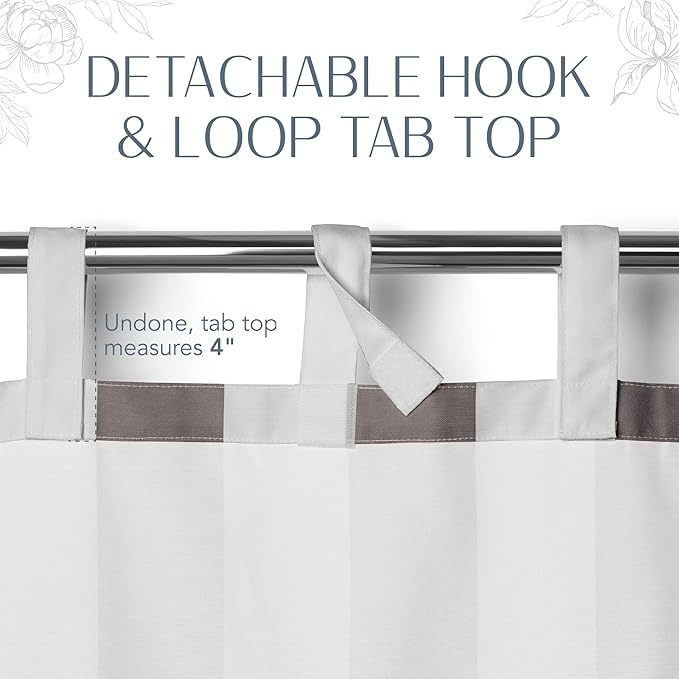 Elrene Home Fashions Highland Stripe Indoor/Outdoor Curtain Panel, 50 inches X - Image 5