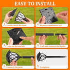 GIGALUMI Solar Lights Outdoor Waterproof, 6 Pack Flickering Flame LED Lights - Image 9