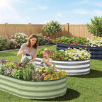 Kesfitt Raised Garden Bed, Oval Open-Bottom Design, 12-Inch Deep - Image 8