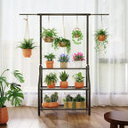 Plant Stand Indoor Outdoor, 3-Tier Heavy Duty Metal Hanging Plant Shelf - Image 6
